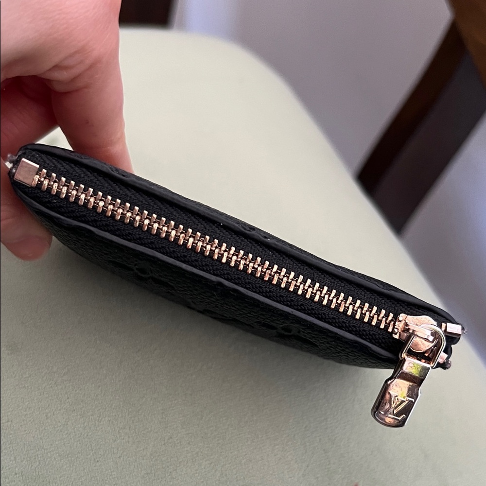 Louis Vuitton Black Textured Monogram Card HolderPouch - Picture 6 of 12